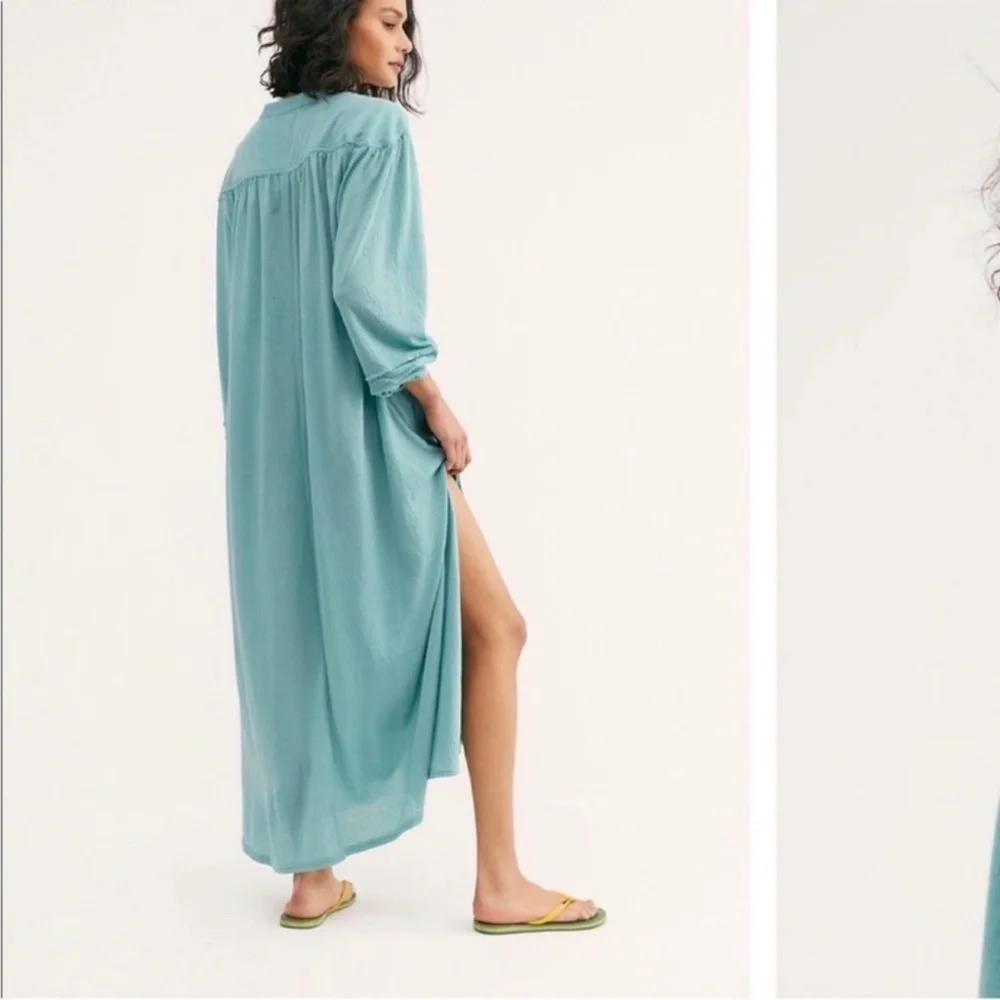 Free People Beach Primrose‎ Maxi Dress Loose Oversized Boho - Picture 2 of 6